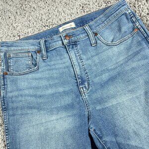 Madewell Stovepipe Jean Women Size 32 (34x27) High-Rise Crop Light Wash EUC $138